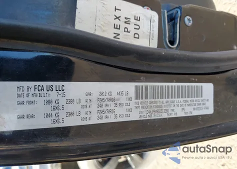 2016 Jeep Patriot Sport z USA, uszkodzony, nr VIN 1C4NJPBA8GD513386